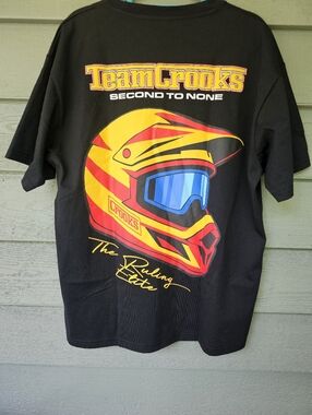 Crooks & Castles "Team Crooks" Second To None Racing Helmet Graphic Tee Size XL